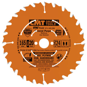 CMT Sagblad 271 HM Supertynn Kløv 165x1,7x20 Z=24 18° ATB 10°+8°