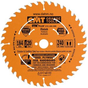 CMT Sagblad 272 HM Ø184x1,7x20 Z=40 18° 10°ATB 8°AKS