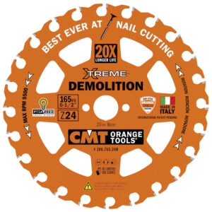 CMT Sagblad 286 byggblad HM 165x2,3x20 Z=24 ATB DEMOLITION