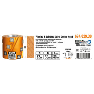 Kutter spiral Ø62x80x30