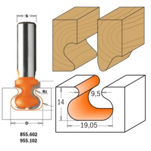 CMT 955 Håndtaksfres HM D=19,05 S=8
