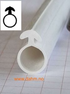 Tetningslist FS 2B silicon Ø 8 mm, hvit, spor Anker mm 100 m