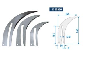 Spaltekniv D38820 Ø250-350 mm x 1,9 mm Festespor 13 mm